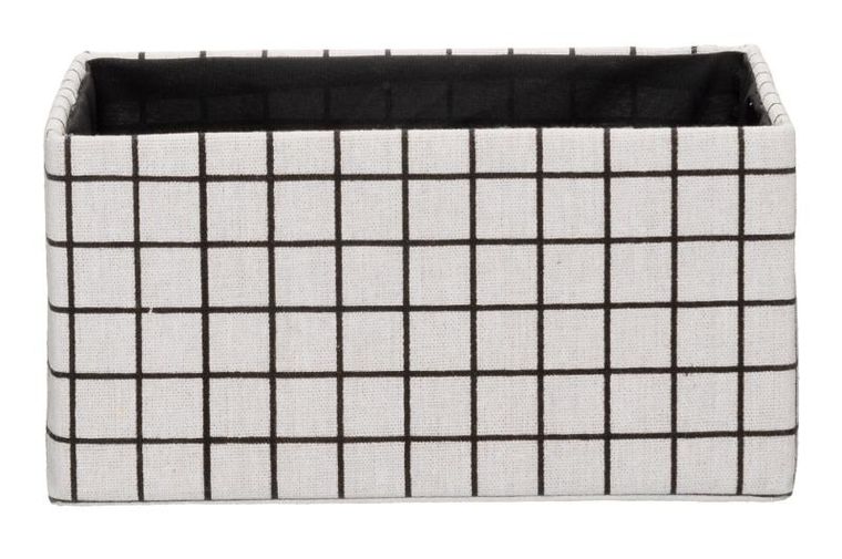 4living, tekstylne organizery w kratkę, 3 szt.