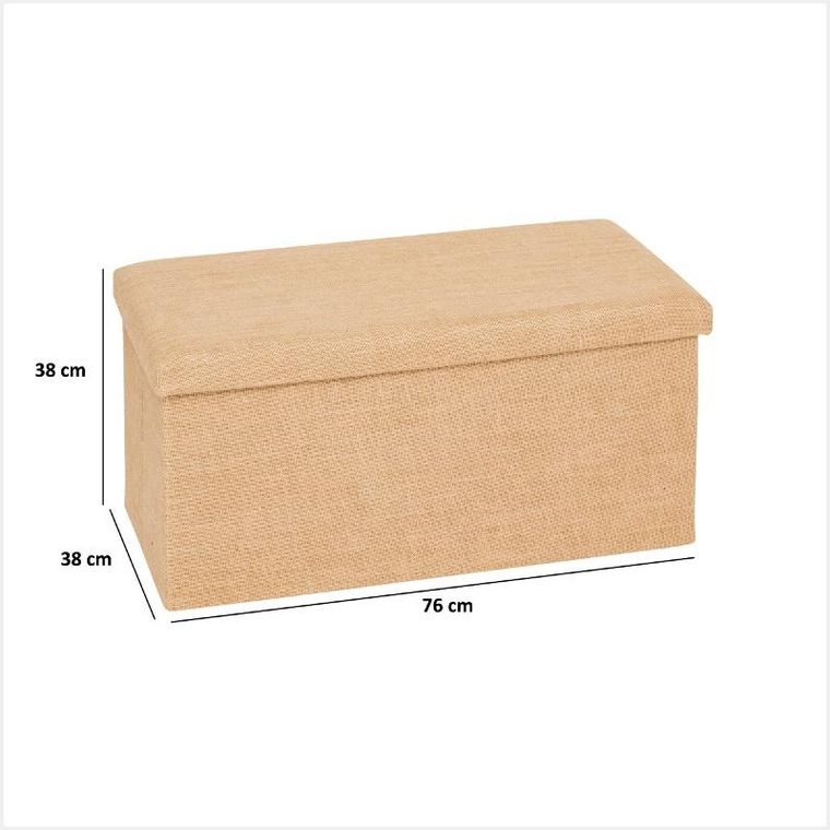 5five Simply Smart, Juta, podłużna pufa, składana, 31-31 cm