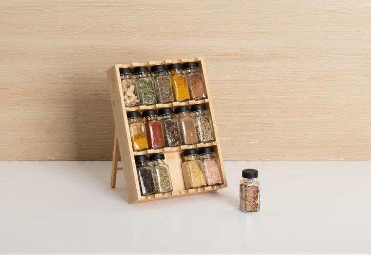 5five Simply Smart, organizer na przyprawy do szuflady lub na blat, 15 słoików