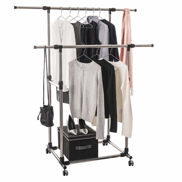 5five Simply Smart, podwójny wieszak na kółkach, dwa poziomy wzmacniane