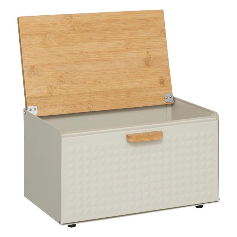 5five Simply Smart, Sensia, metalowy chlebak z bambusową pokrywą