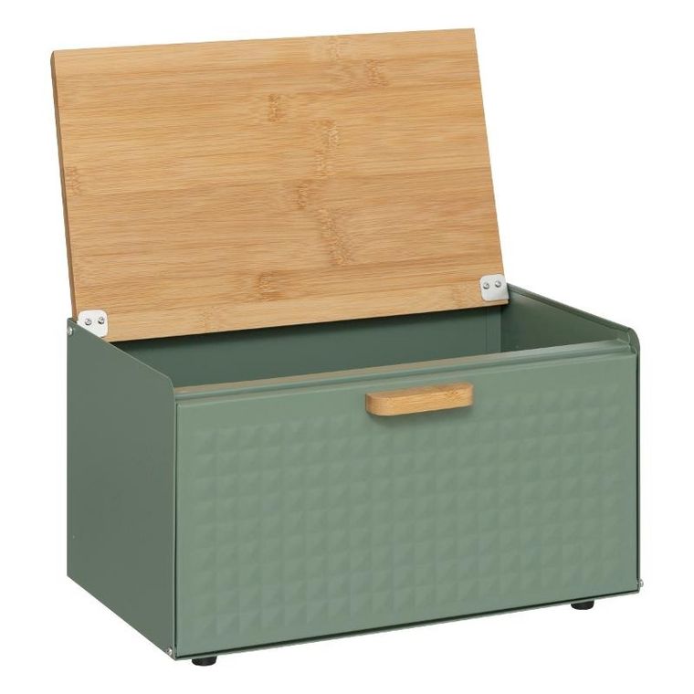 5five Simply Smart, Sensia, metalowy chlebak z bambusową pokrywą