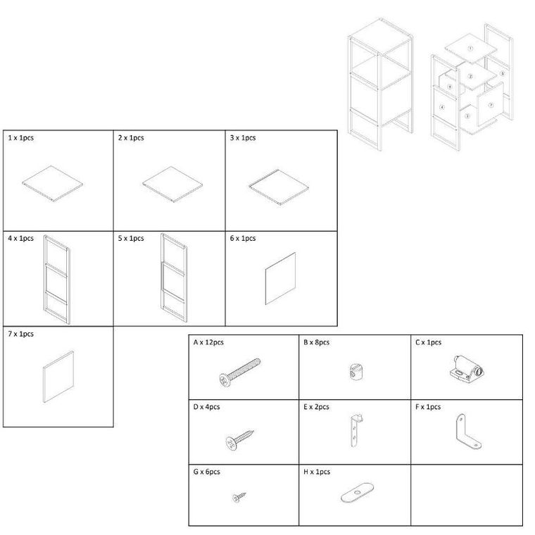 5five Simply Smart, szafka łazienkowa, Natureo, 33-33-80 cm