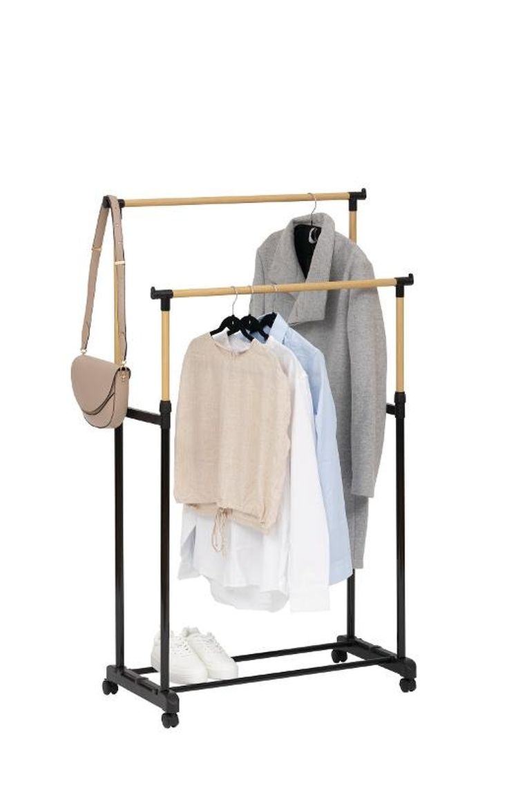 5five Simply Smart, Woody, wieszak na ubrania podwójny, 86-42-165 cm