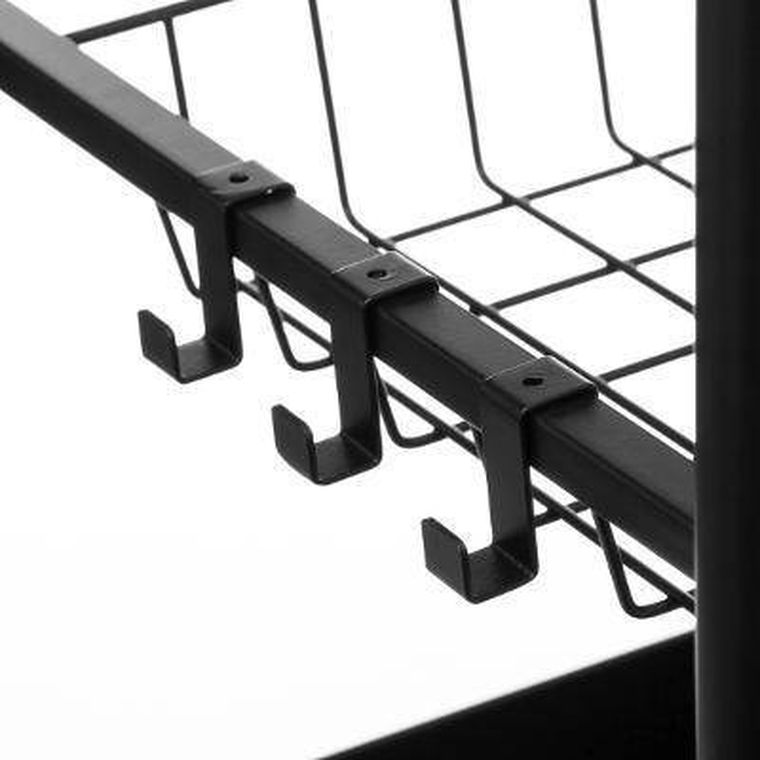 5Five Simply Smart, wózek kuchenny z tacą i koszykami, czarny