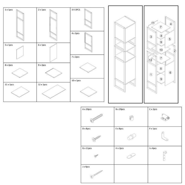 5five Simply Smart, wysoki regał łazienkowy, Natureo, 33-33-170 cm