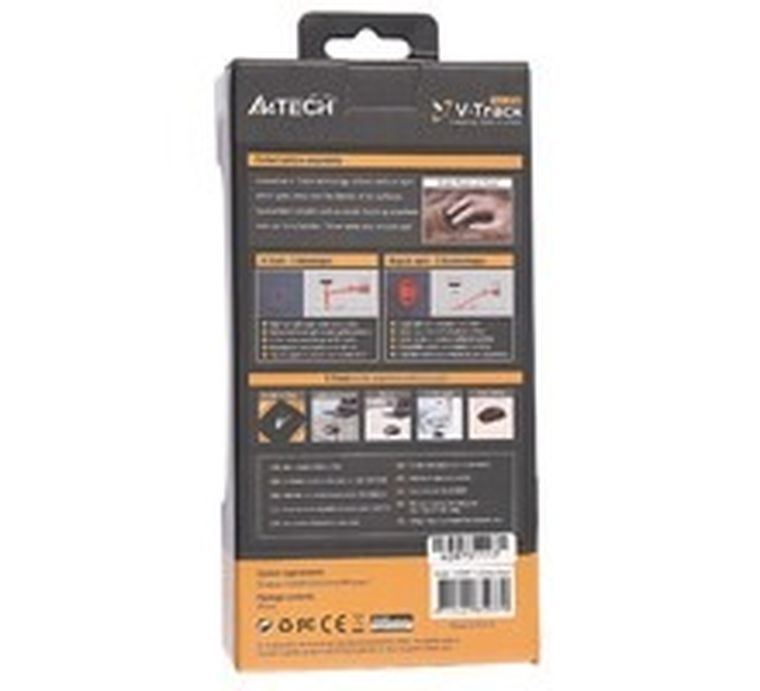 A4 Tech, mysz laserowa V-Track N-500F-1, USB, Glossy Grey