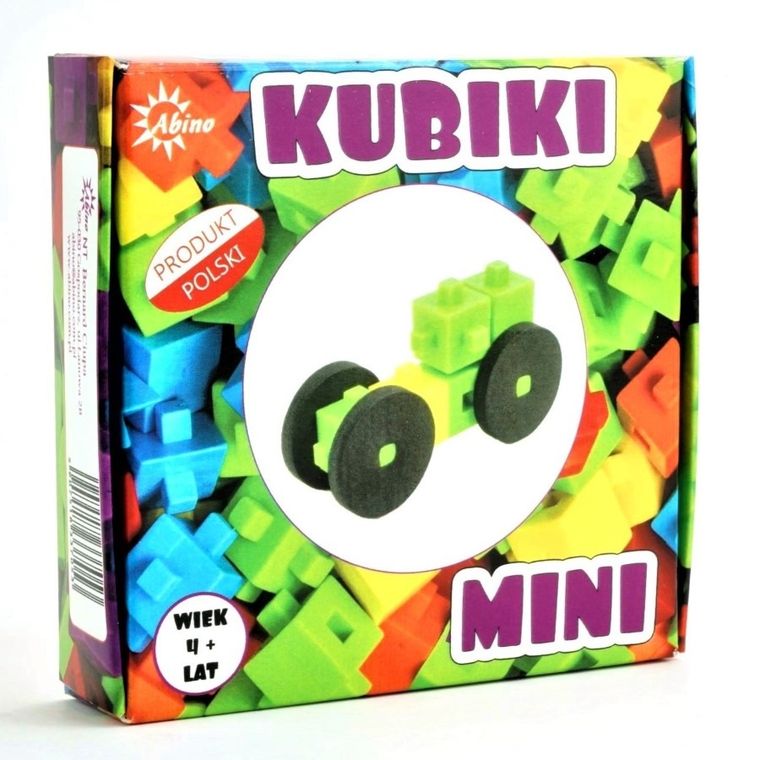 Abino, Kubiki mini, Autko, klocki, 11 elementów