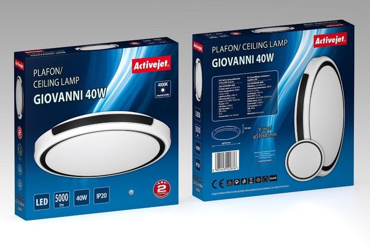Activejet, Giovanni, plafon LED, 40W