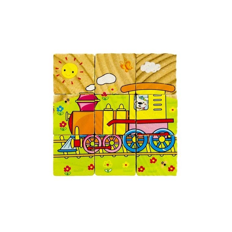 Adar, drewniane klocki obrazkowe, 9 elementów