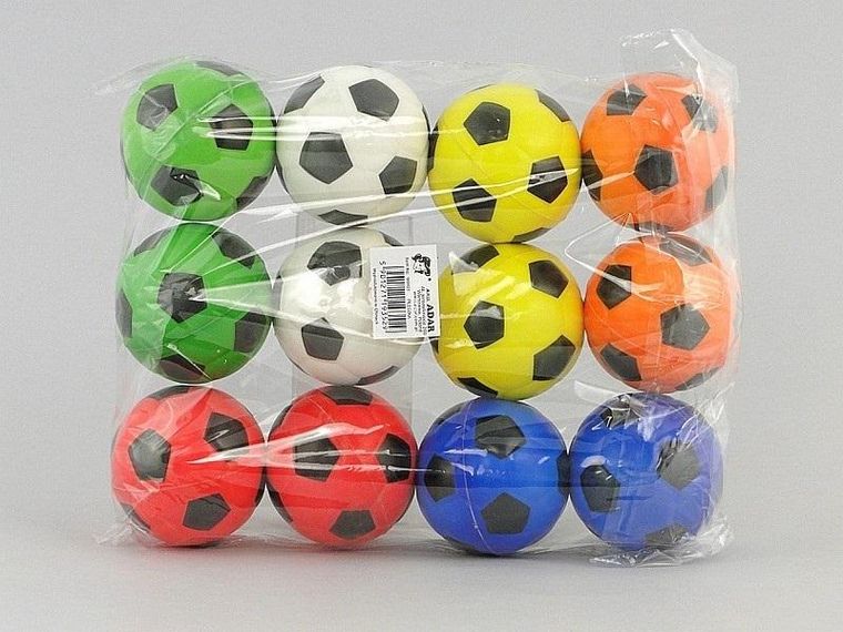 Adar, piłeczki piankowe, miękkie, 6 cm, 12 szt.