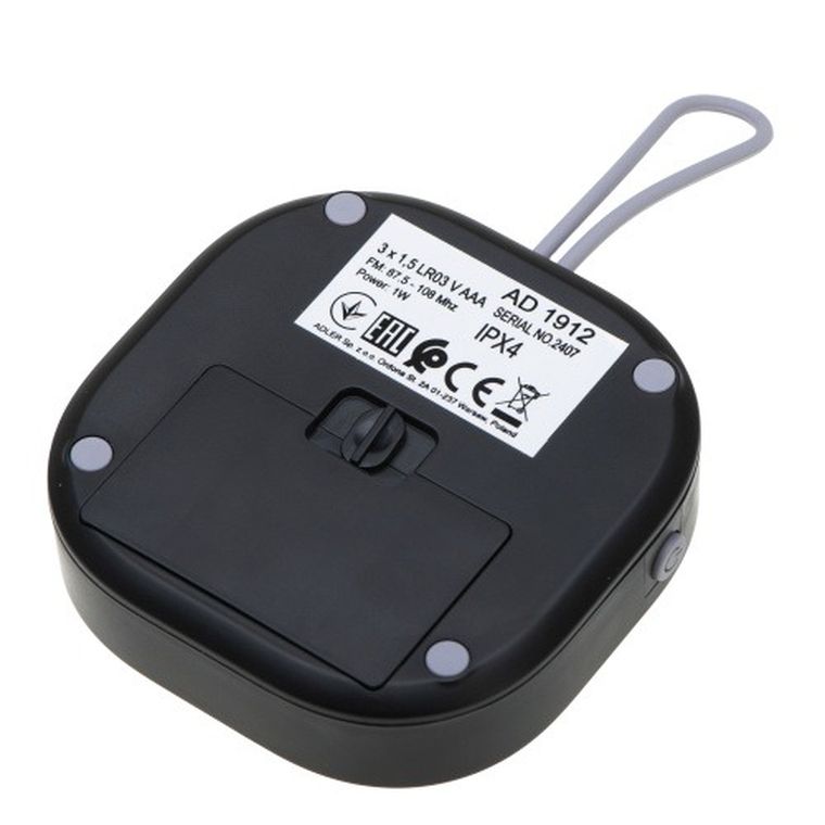 Adler, radio FM wodoodporne, IPX4