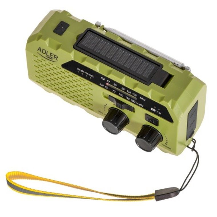 Adler, radio solarne z korbką ręczną