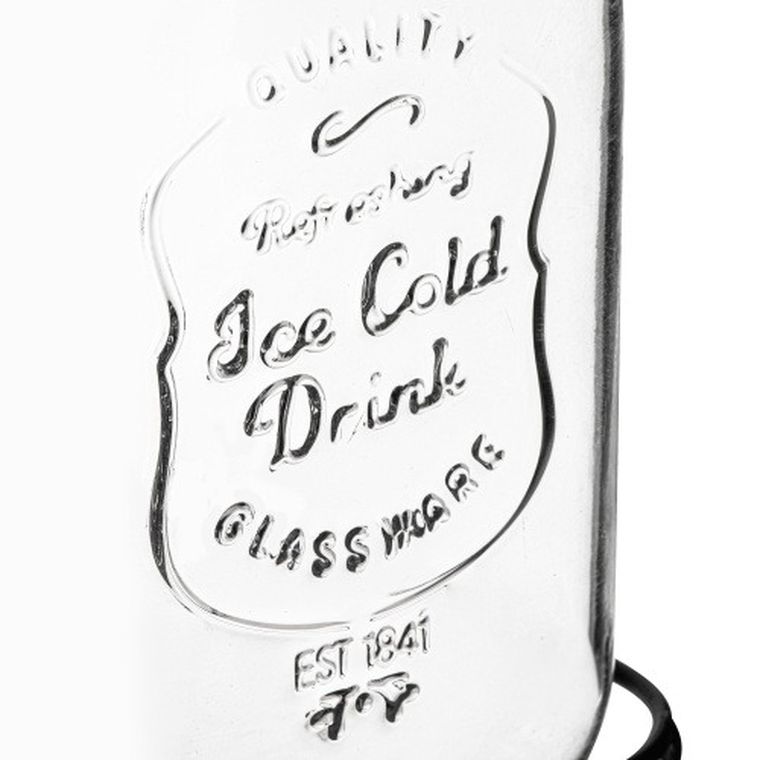 Adler, słój do napojów z kranikiem i stojakiem, szklany, 4l