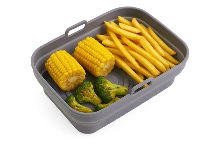 Adler, tacka do frytkownicy beztłuszczowej, silikonowa, prostokątna, 19,8-13,1 cm