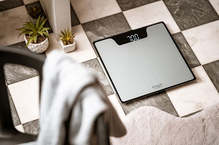 Adler, waga łazienkowa, AD8174s, srebrna