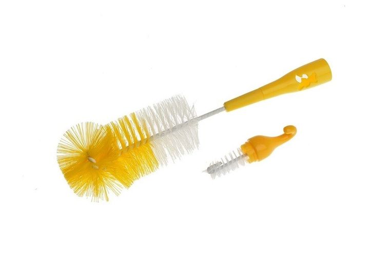 Akuku, szczotka do butelek i smoczków, miś