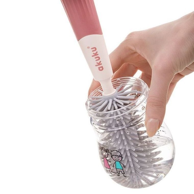 Akuku, szczotka silikonowa z wymienną końcówką