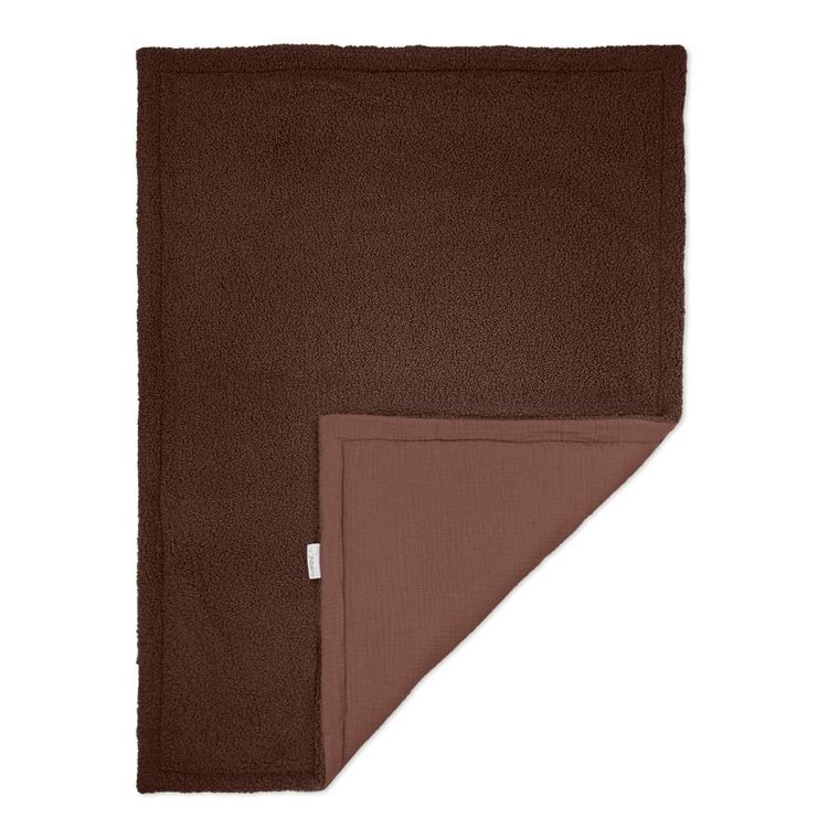 Albero Mio, Cotton Muślin & Boucle, kocyk boucle, brąz, 75-100 cm