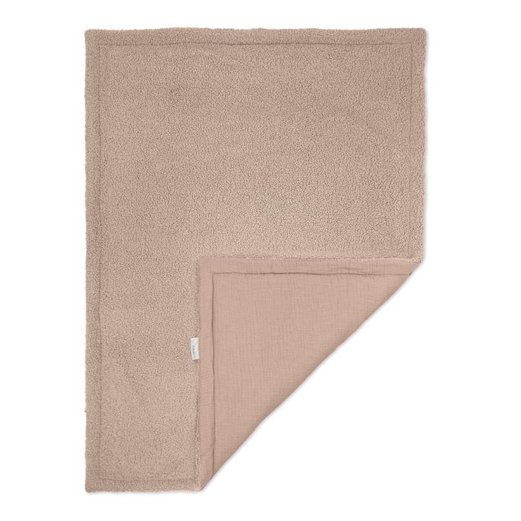 Albero Mio, Cotton Muślin & Boucle, kocyk boucle, karmel, 75-100 cm