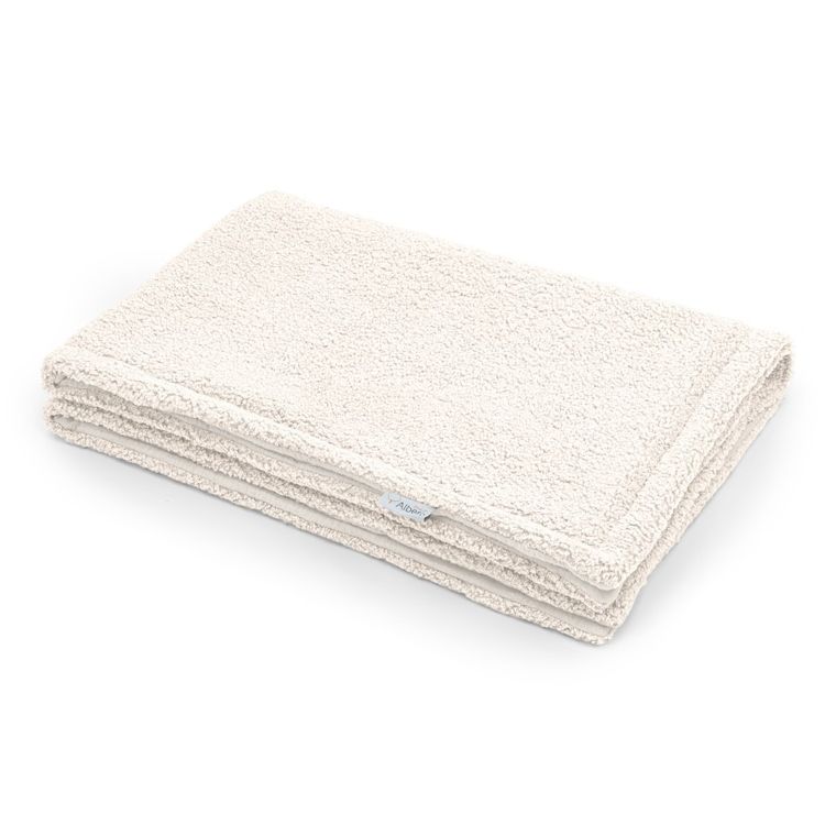 Albero Mio, Cotton Muślin & Boucle, kocyk boucle, wanilia, 75-100 cm