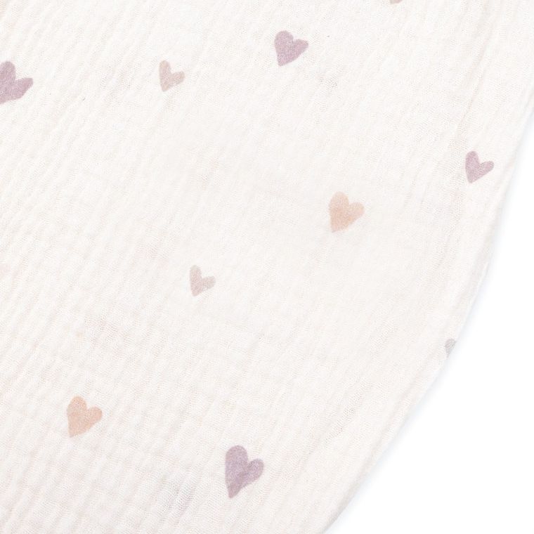 Albero Mio, Mini Hearts, śpiworek do spania, muślinowy,TOG 0.5, rozmiar M