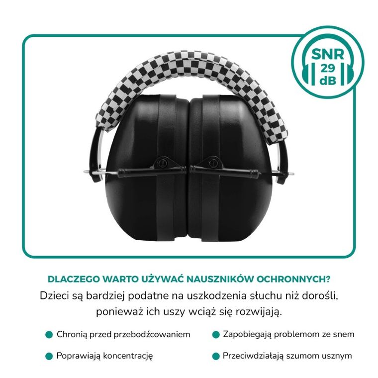 Alecto, BV-71, nauszniki wygłuszające dla dzieci, czarne