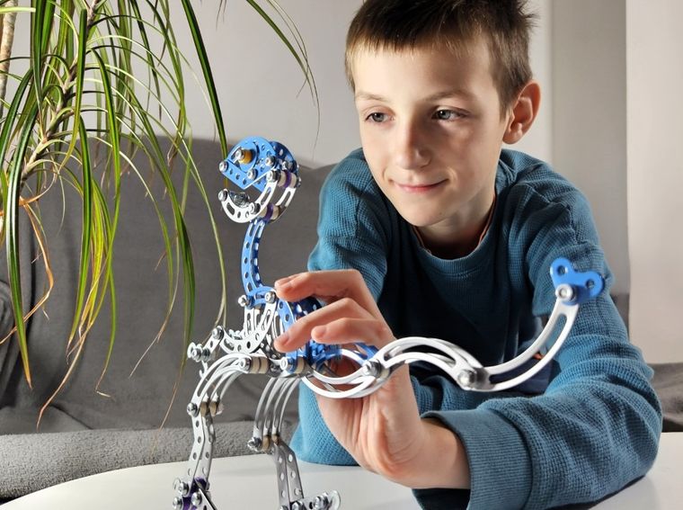 Alexander, Mały Konstruktor, Dinnozaur Velociraptor, zestaw konstrukcyjny, 202 elementy