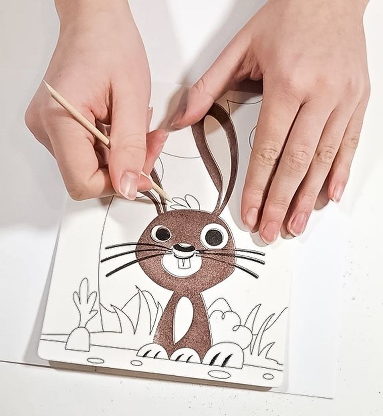 Alexander, Piaskowe malowanki, wielkanocny kurczaczek i zajączek, zestaw artystyczny