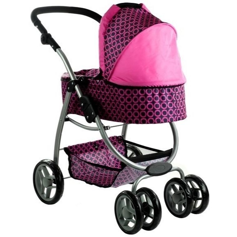 Alice, głęboki wózek dla lalek z funkcją spacerówki, 2w1
