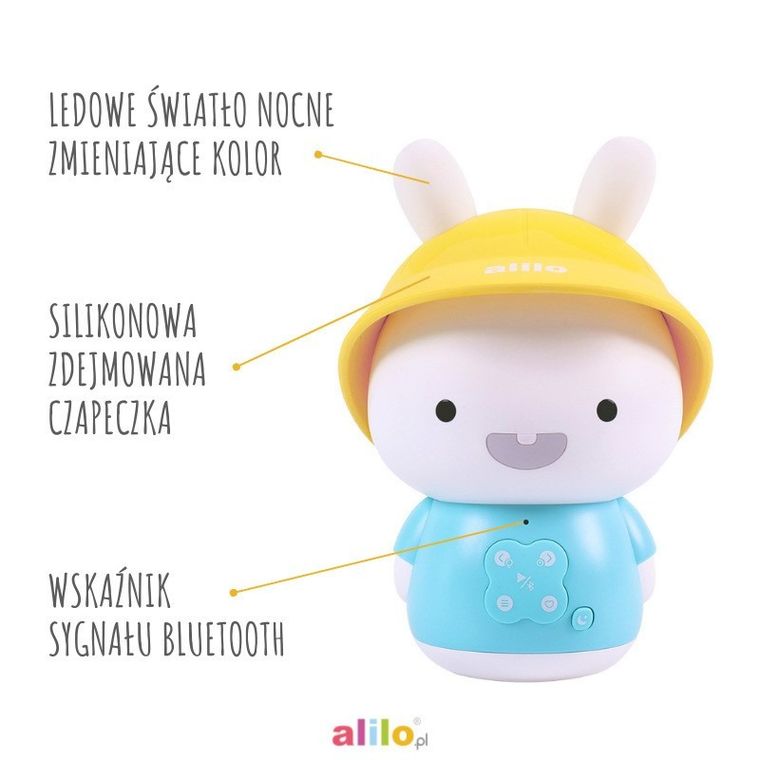 Alilo, Baby Bunny, G9S+, zabawka interaktywna, niebieska