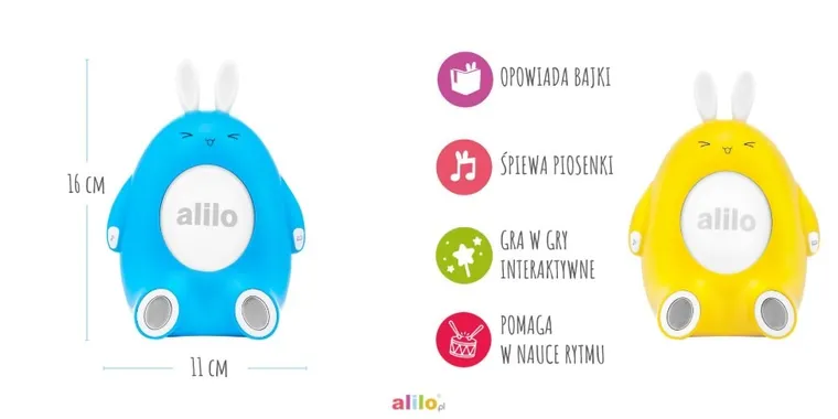 Alilo, Króliczek Happy Bunny, zabawka interaktywna, różowa
