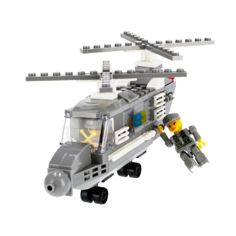 Alleblox, helikopter wojskowy, klocki konstrukcyjne, 179 elementów