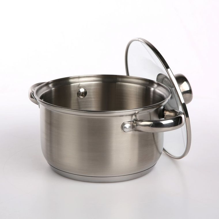 Altom Design, Fabio, garnek nierdzewny z pokrywą szklaną, 1,9l, 16 cm