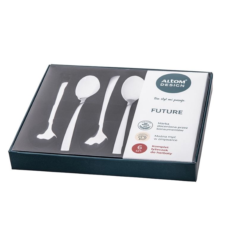 Altom Design, Future, komplet łyżeczek do herbaty, 6 elementów