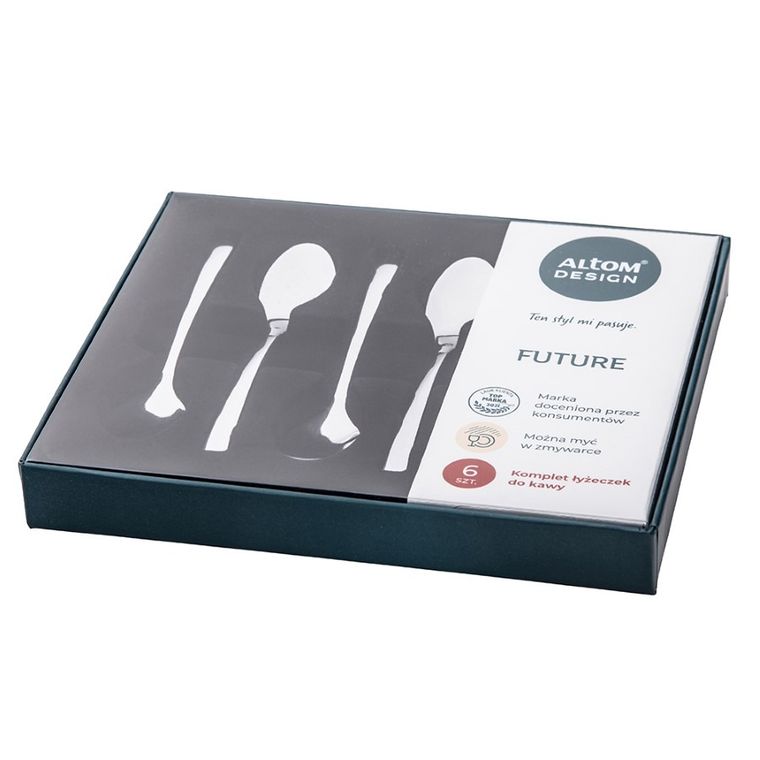 Altom Design, Future, komplet łyżeczek do kawy, 6 elementów
