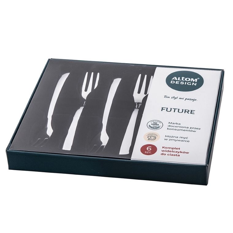 Altom Design, Future, komplet widelczyków do ciasta, 6 elementów
