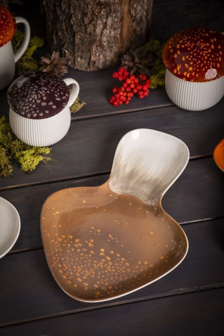 Altom Design, Pod kapeluszem, naczynie ceramiczne, grzybek, 32-22,5 cm