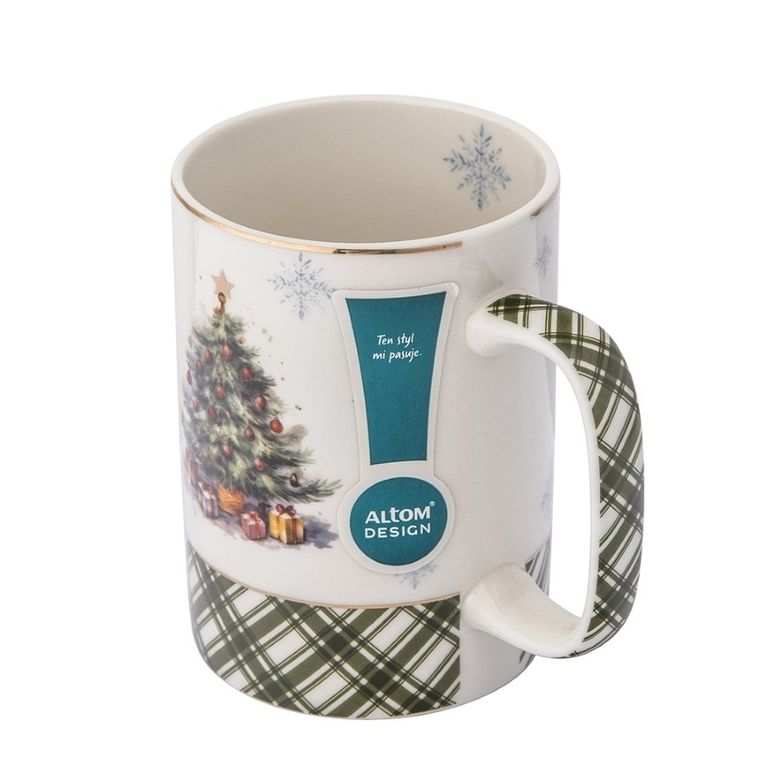 Altom Design, świąteczne drzewko, kubek prosty nbc, 380 ml, choinka