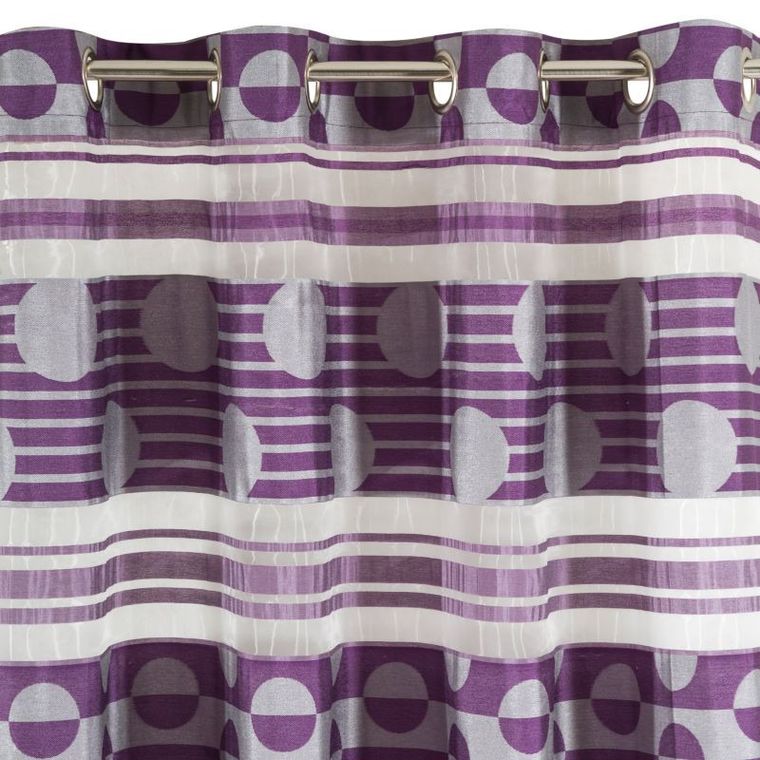 Amanda, zasłona gotowa, we wzorzyste, poziome pasy, 140-250 cm