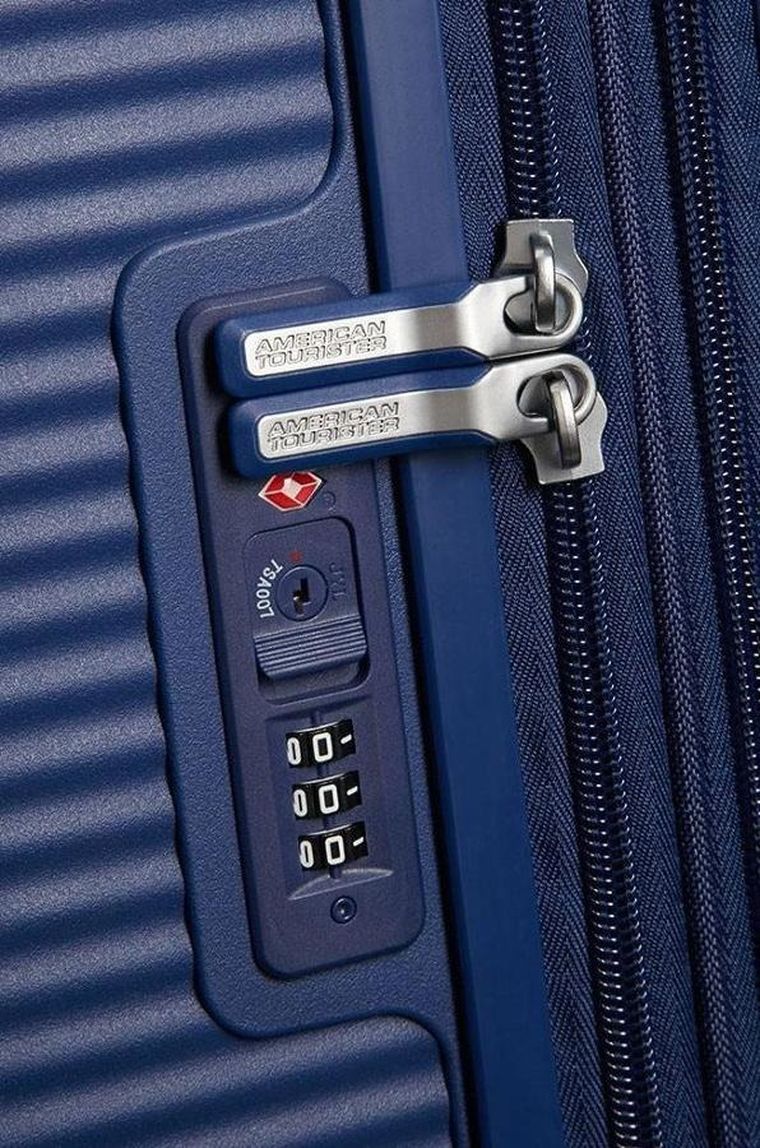 American Tourister, Soundbox, walizka powiększana, midnight navy, 77 cm