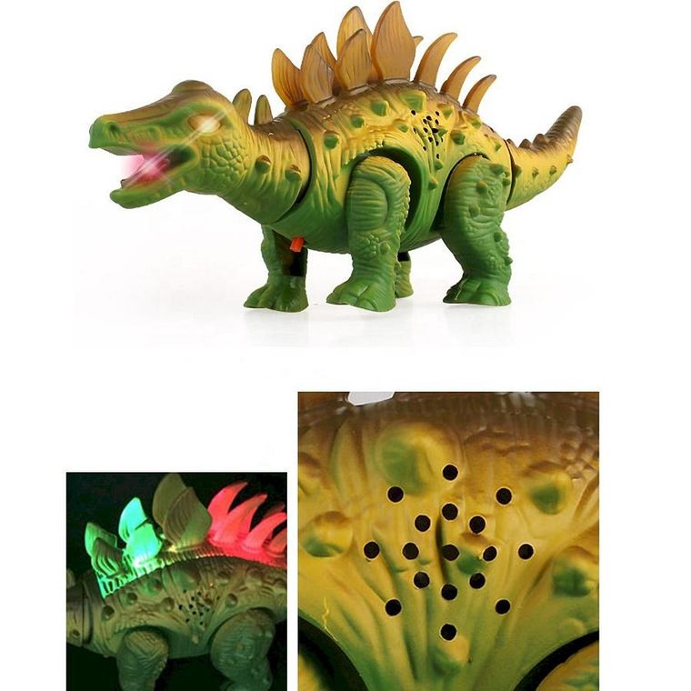 Anek dla Dzieci, Chodzący dinozaur, zabawka interaktywna, światło i dźwięk, 27 cm