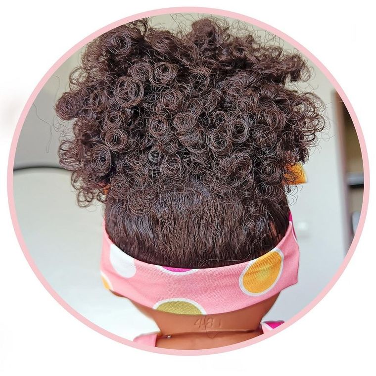 Anek dla Dzieci, lalka bobas z kokardą, różowa