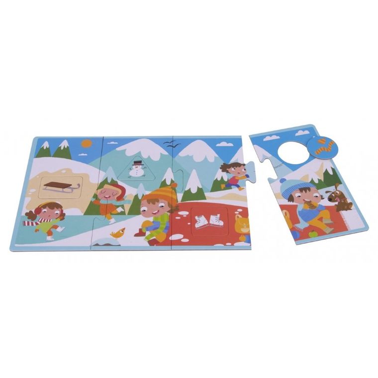 Apli Kids, Cztery pory roku, puzzle, 4 układanki