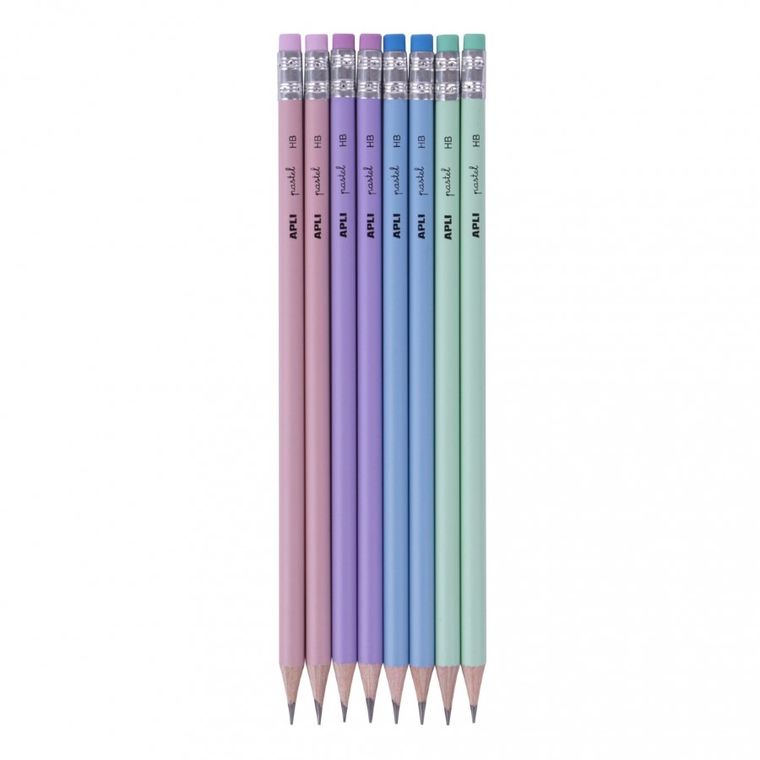 Apli Kids, Nordik Collection, zestaw ołówków z gumką, 8 szt.