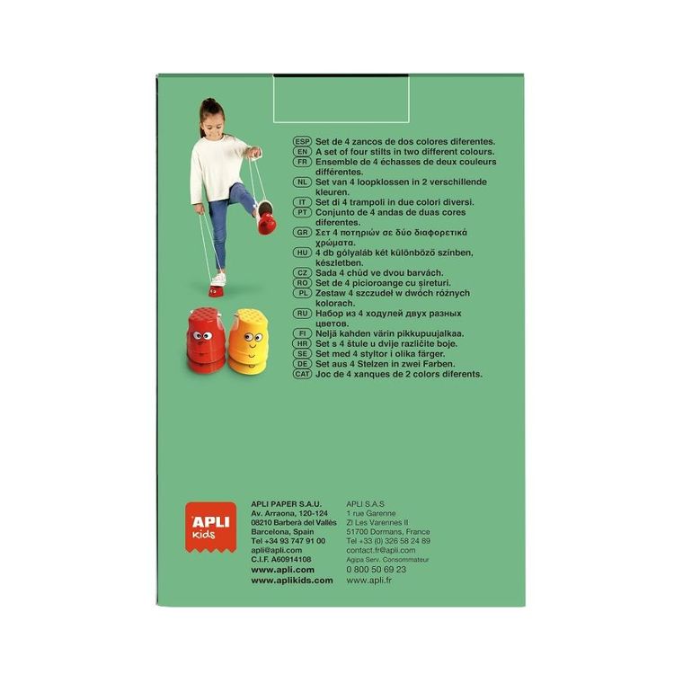 Apli Kids, Party Time! Szczudła dla dzieci, zabawa zręcznościowa, 2 pary