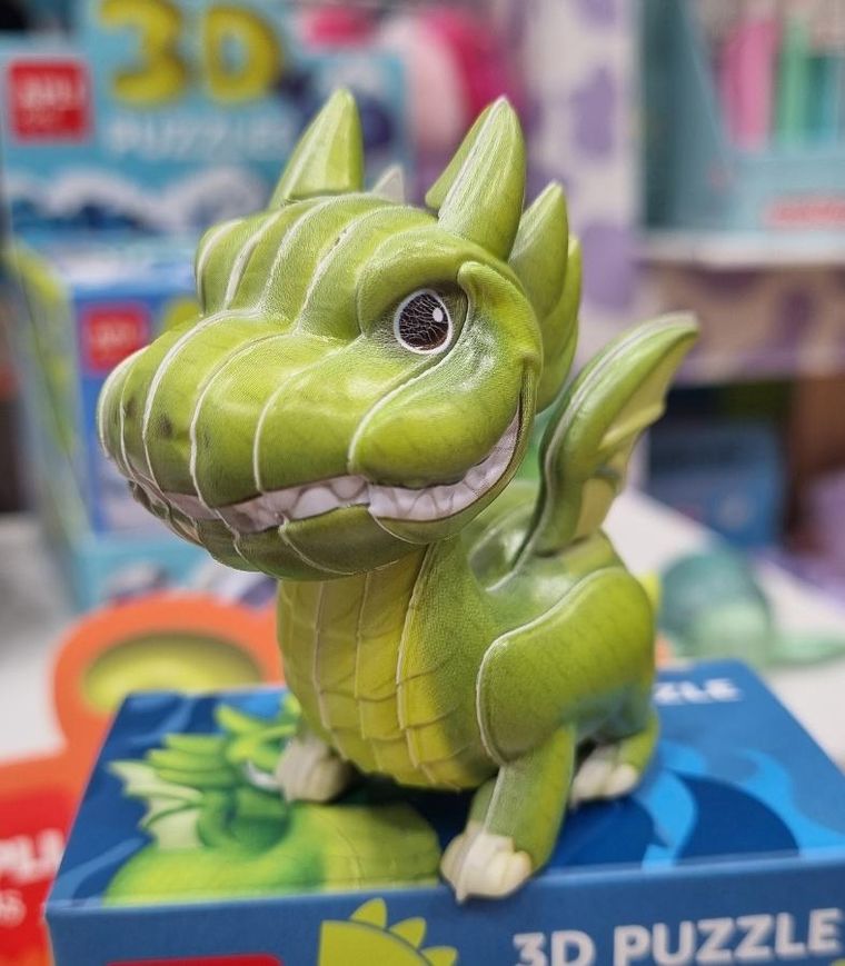 Apli Kids, Smoki, Zielony, puzzle 3D