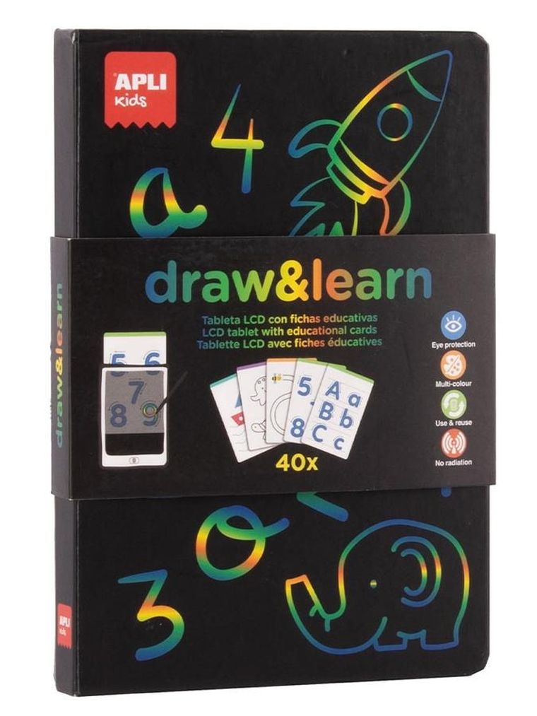 Apli Kids, tablet LCD z szablonami do odrysowywania
