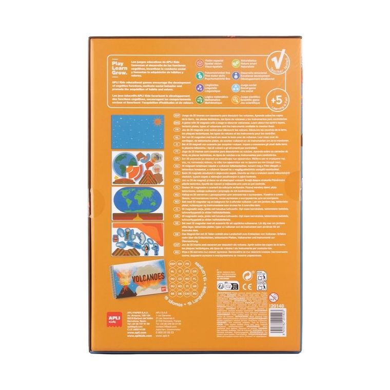 Apli Kids, Wulkan, magnetyczna układanka edukacyjna z książeczką