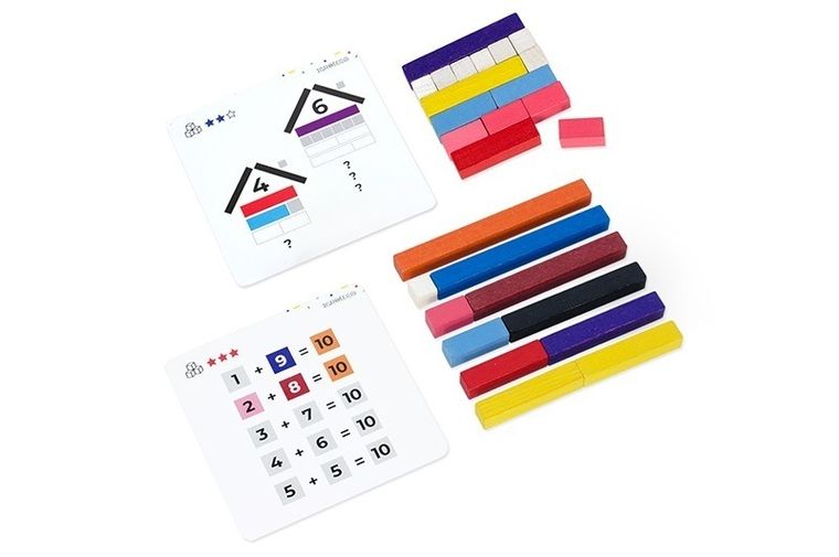 Artyk, drewniane patyczki do liczenia, 56 elementy, gra edukacyjna